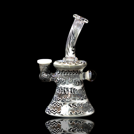 Jemmie Glass Black and White Dab Rig 14mm/90