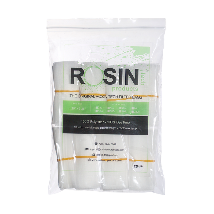 RTP Rosin Filter Bags - 1.25 inch by 3.25 inch, Rosin Filter Bags by Rosin Tech Products available on Dab Nation