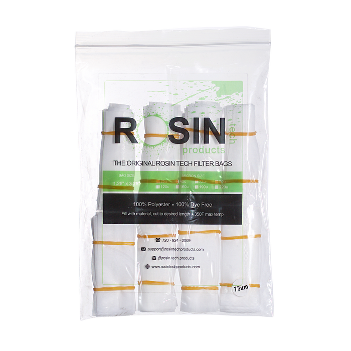 RTP Rosin Filter Bags - 1.25 inch by 3.25 inch, Rosin Filter Bags by Rosin Tech Products available on Dab Nation