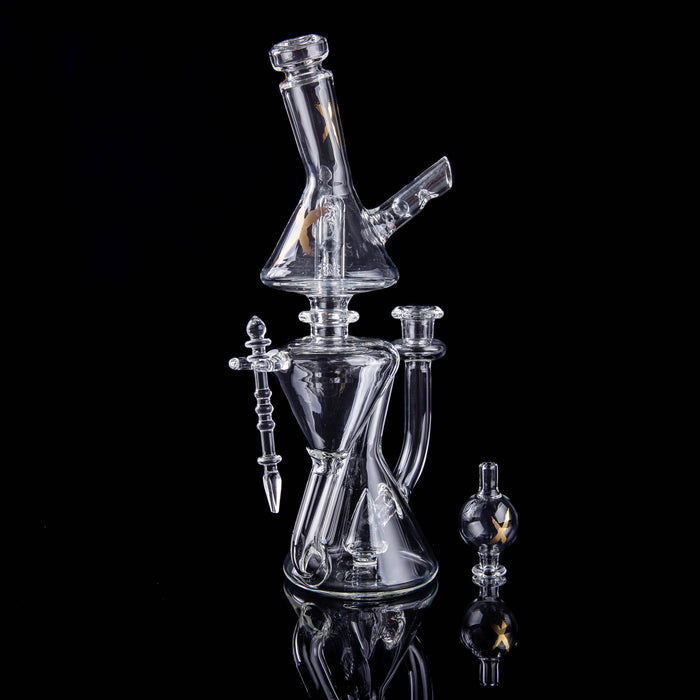 Ram Glass Clear Xhalecycler Recycler Rigs