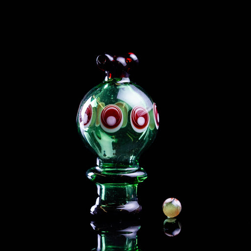 Natrix Glass - Dot Stack Bubble Spinner Cap with Pearl - #6