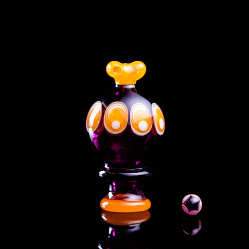 Natrix Glass - Dot Stack Bubble Spinner Cap with Pearl - #2