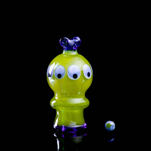 Natrix Glass - Dot Stack Bubble Spinner Cap with Pearl - #15
