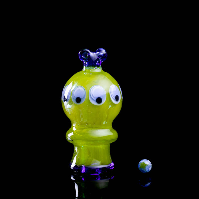 Natrix Glass - Dot Stack Bubble Spinner Cap with Pearl - #15