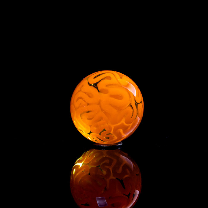 Algae Glass 25mm Slurper Marble- Orange