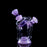 Camper Glass 14mm Floating Recycler Purple Wild Berry Satin / Rose Quartz