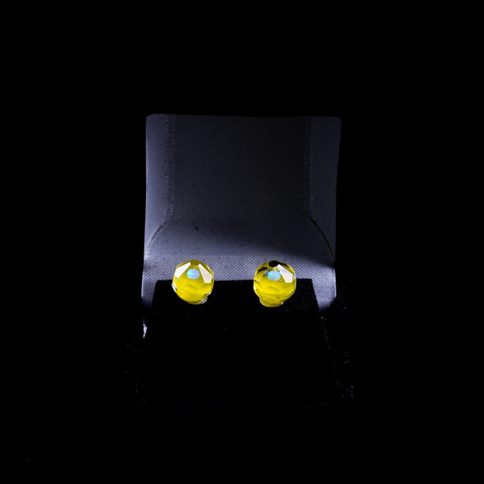Faceted Encased Opal Earrings Design #1
