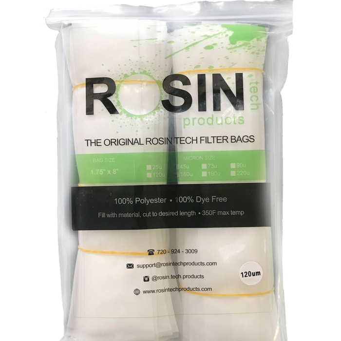 RTP Rosin Filter Bags - 1.75 inch by 8 inch, Rosin Filter Bags by Rosin Tech Products available at rosintechproducts.com