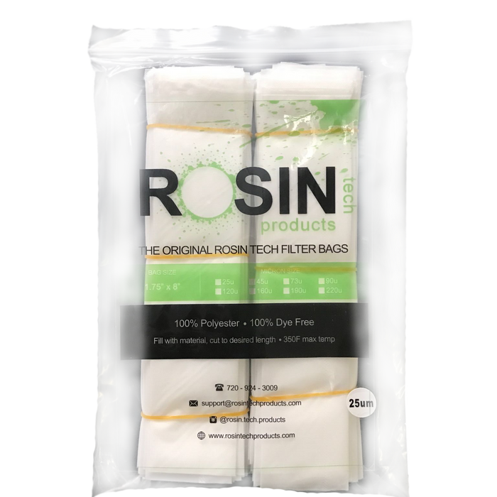 RTP Rosin Filter Bags - 1.75 inch by 8 inch, Rosin Filter Bags by Rosin Tech Products available at rosintechproducts.com