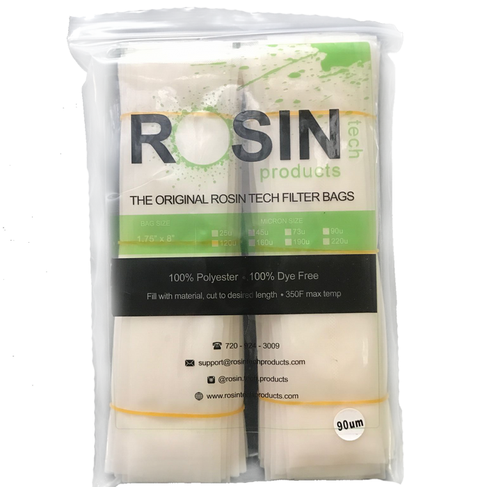 RTP Rosin Filter Bags - 1.75 inch by 8 inch, Rosin Filter Bags by Rosin Tech Products available at rosintechproducts.com