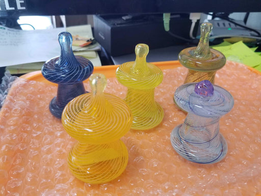 Brian Sheridan Glass Fumicello Carb Cap and Iso Jar Set