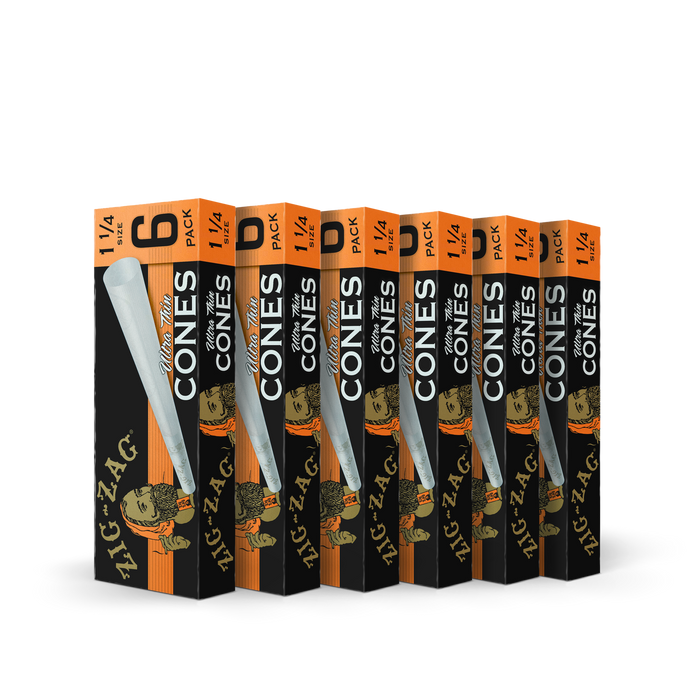 Zig Zag Rolling Papers - Cones 1 1/4 - 6 cones SINGLE