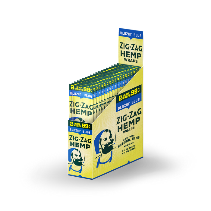 Zig Zag Rolling Papers - Karma Hemp Wraps - Blazin' Blue SINGLE