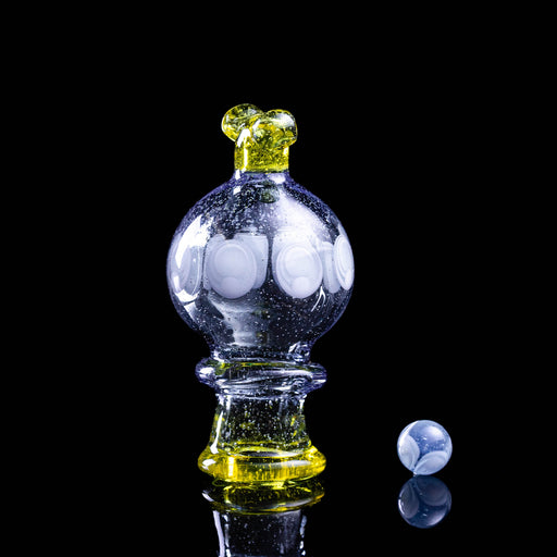 Natrix Glass - CFL - Dot Stack Bubble Spinner Cap with Pearl - #1