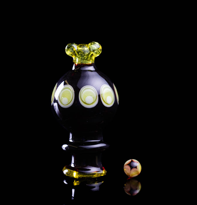 Natrix Glass - CFl - Dot Stack Bubble Spinner Cap with Pearl - #11