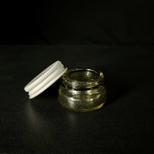 Empty 1 glass small baller jar crushed opal