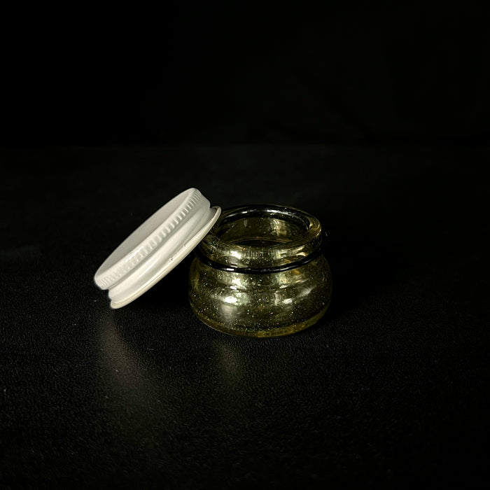 Empty 1 glass small baller jar crushed opal