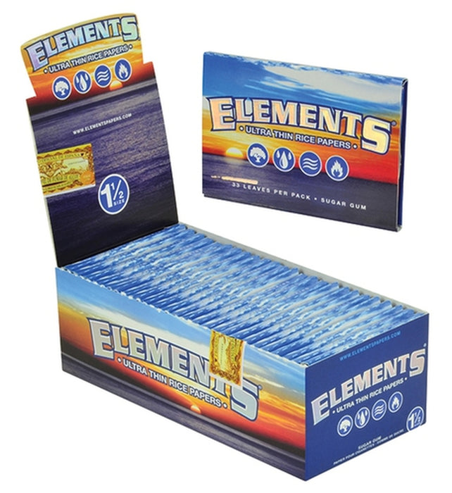 Elements Ultra Thin Rice Paper Perfect Fold 1 1/4 Box 25ct.