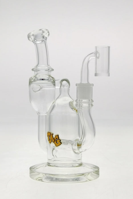 8" Recycler Multiplying Inline Diffuser 50x5MM (14MM Female) Graffiti Orange Label - Clear .04 (QZ-072T-2431LE.04)