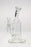 9.5" Fixed Super Slit Showerhead Froth Diffuser 65x5MM (18MM Female) Wavy White Label - Clear .04