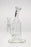 9.5" Fixed Super Slit Showerhead Froth Diffuser 65x5MM (14MM Female) Wavy White Label - Clear .04