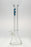 18" Beaker 50x9MM - 18/14MM Downstem (4.50") Wavy Light Blue Label - Clear .04