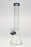 16" Beaker 50x7MM - 18/14MM Downstem (4.00") Wavy Sandblasted Logo - Blue Stardust Accents .03