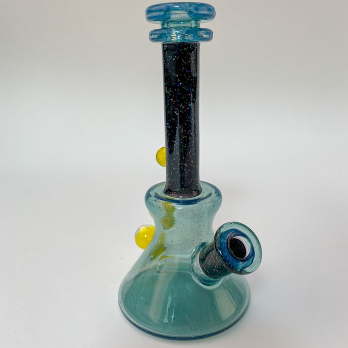 Happy Time Glass Crushed Opal Time Tube Dab Rig - 10mm, 45°