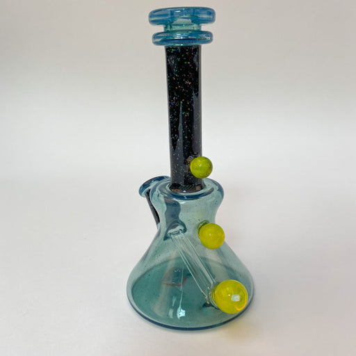 Happy Time Glass Crushed Opal Time Tube Dab Rig - 10mm, 45°Stardust & Lemondrop