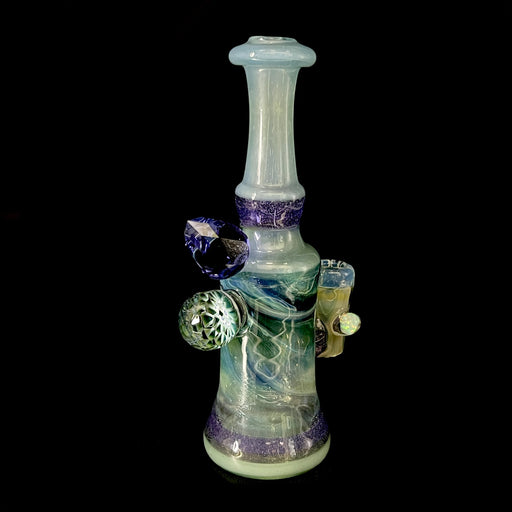 Charisma Glass purple opal facet banger hanger rig 10/90