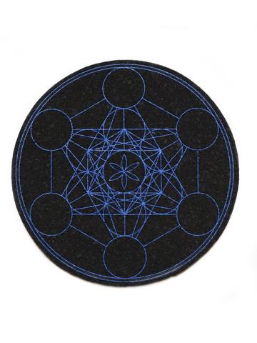 moodmats 8” Circle Dab Mat - Metatron Blue