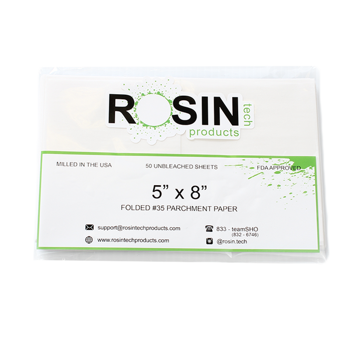 RTP Pre-Folded Parchment Paper - 5 inch by 8 inch, Parchment Paper by Rosin Tech Products available on Dab Nation