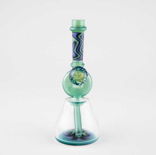 Pizzal Glass Teal Wig Wag Donut Dab Rig