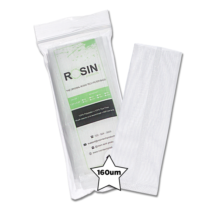 Rosin Tech High Quality Rosin Press Filter Bags, 1.25 inch by 3.25 inch, Micron Size 160um
