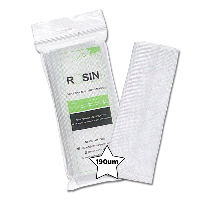 Rosin Tech High Quality Rosin Press Filter Bags, 1.25 inch by 3.25 inch, Micron Size 190um