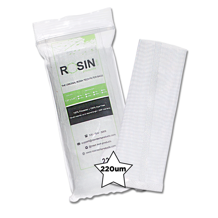 Rosin Tech High Quality Rosin Press Filter Bags, 1.25 inch by 3.25 inch, Micron Size 220um