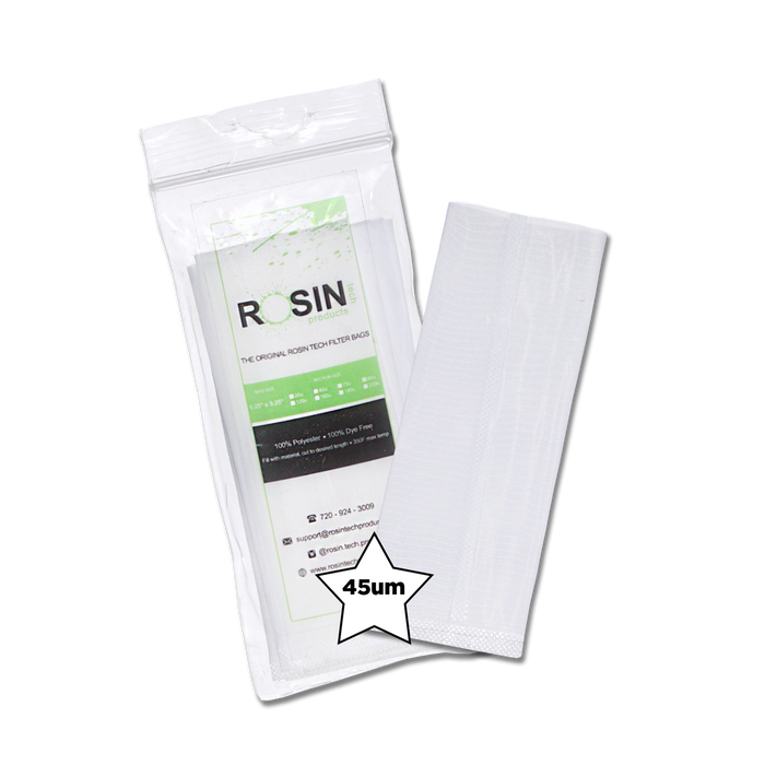 Rosin Tech High Quality Rosin Press Filter Bags, 1.25 inch by 3.25 inch, Micron Size 45um