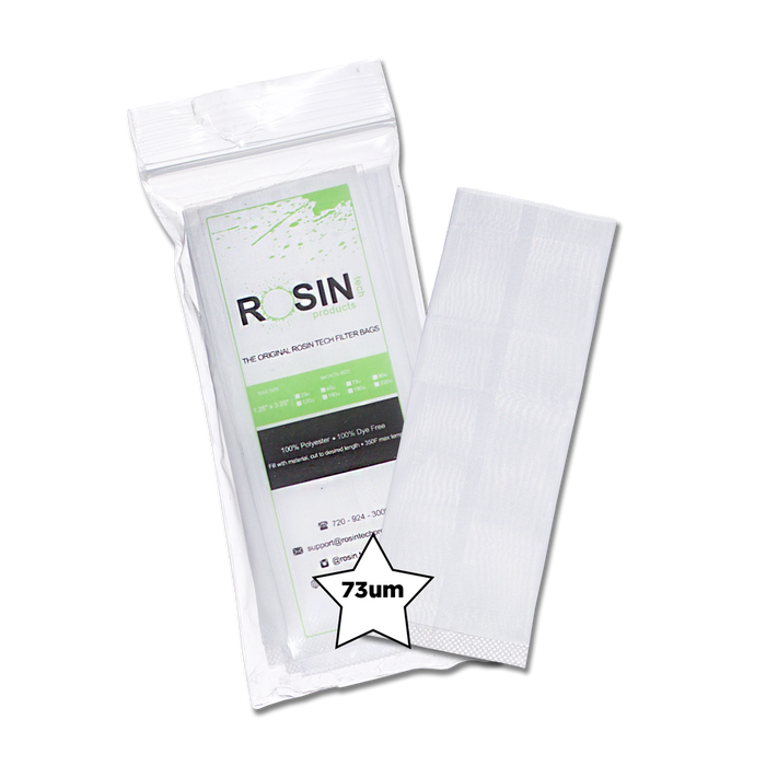 Rosin Tech High Quality Rosin Press Filter Bags, 1.25 inch by 3.25 inch, Micron Size 73um