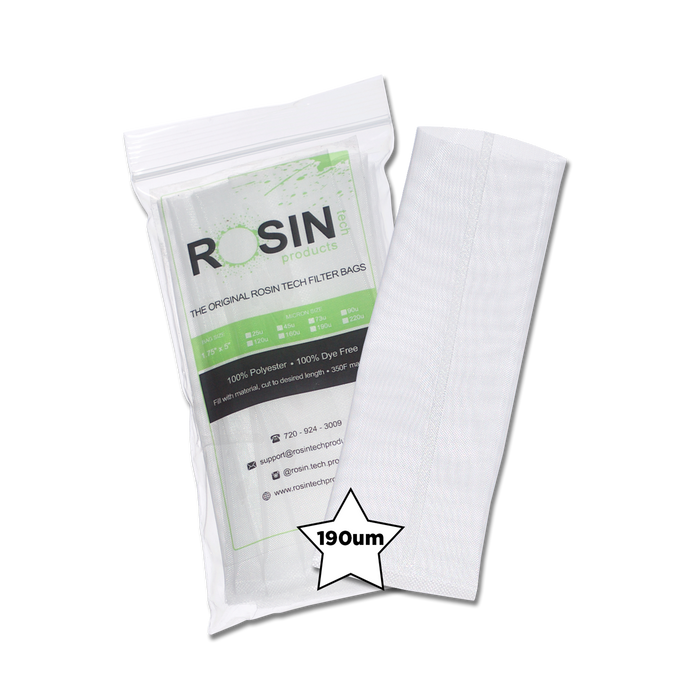 Rosin Tech High Quality Rosin Press Filter Bags, 1.75 inch by 5 inch, Micron Size 190um