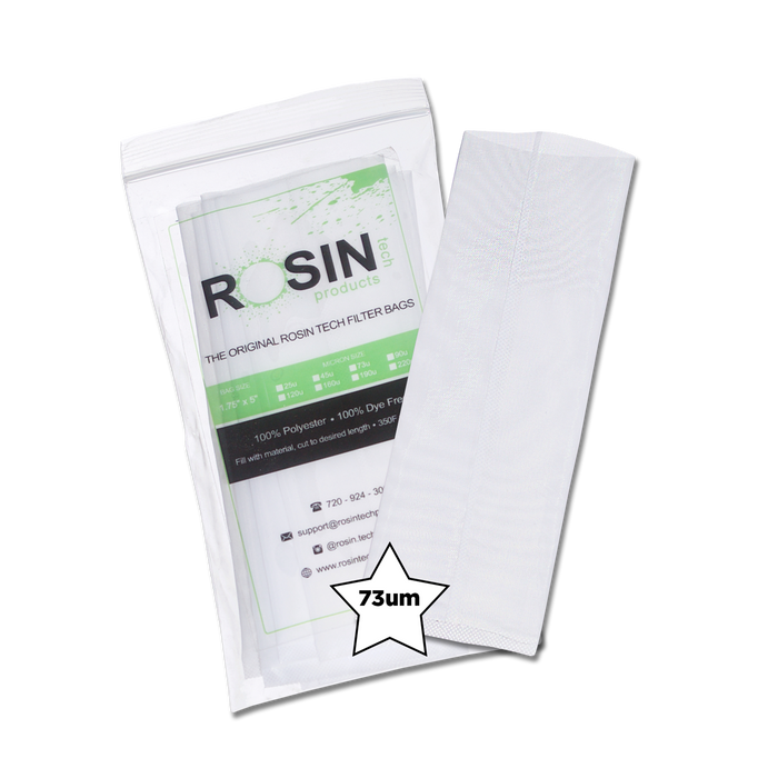 Rosin Tech High Quality Rosin Press Filter Bags, 1.75 inch by 5 inch, Micron Size 73um