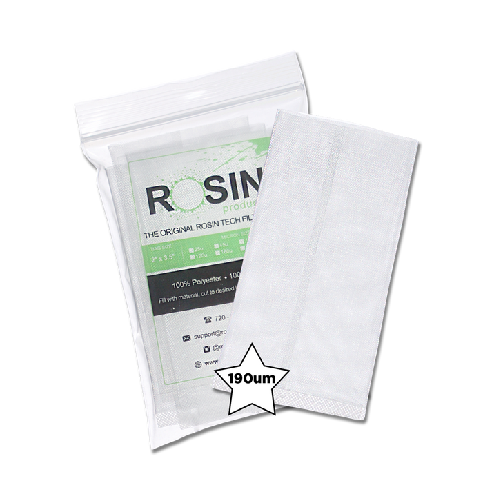 Rosin Tech High Quality Rosin Press Filter Bags, 2 inch by 3.5 inch, Micron Size 190um