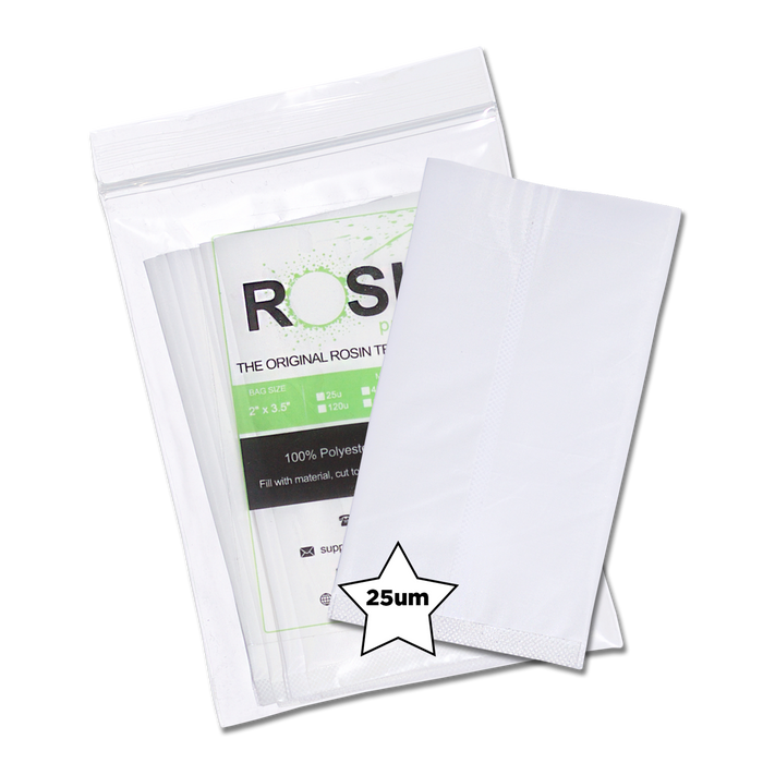 Rosin Tech High Quality Rosin Press Filter Bags, 2 inch by 3.5 inch, Micron Size 25um