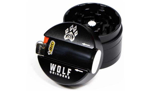 Wolf Bic 4-Piece Herb Grinder - Black