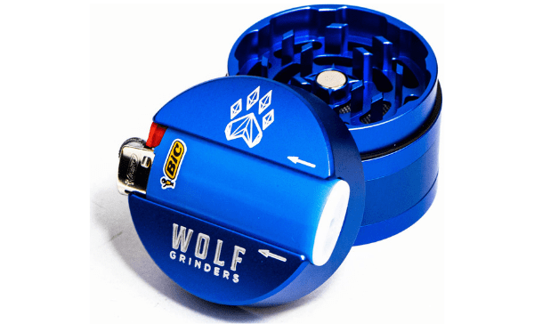 Wolf Bic 4-Piece Herb Grinder - Blue