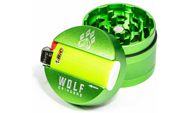 Wolf Bic 4-Piece Herb Grinder - Green