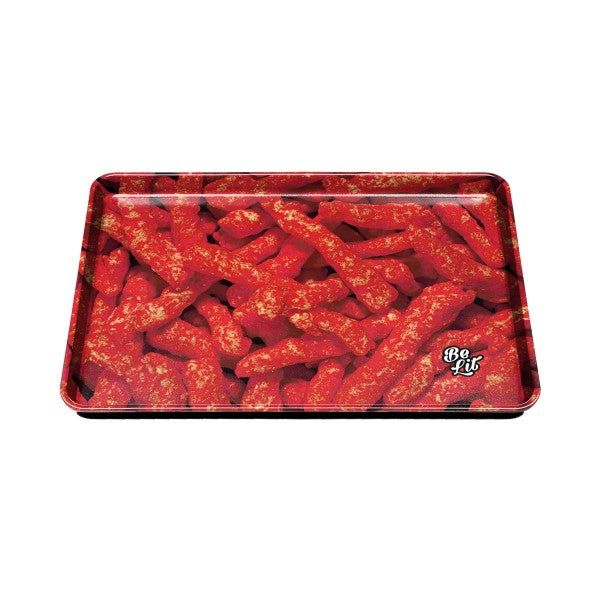 Be Lit Large Rolling Tray, Flaming Hot