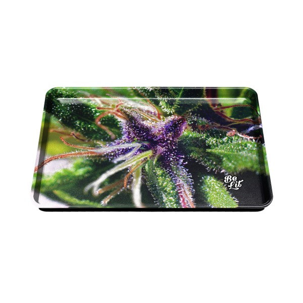 Be Lit Large Rolling Tray, Macro Buds